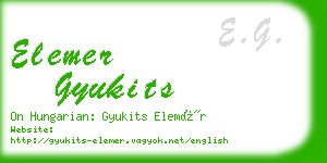 elemer gyukits business card